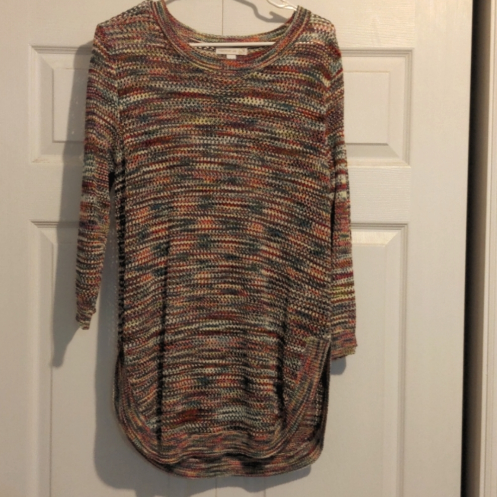 Multicolor See-Through Tunic